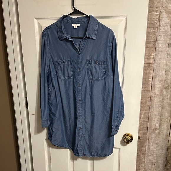 J. Jill Tops - J. Jill Blue Denim Button Down Shirt